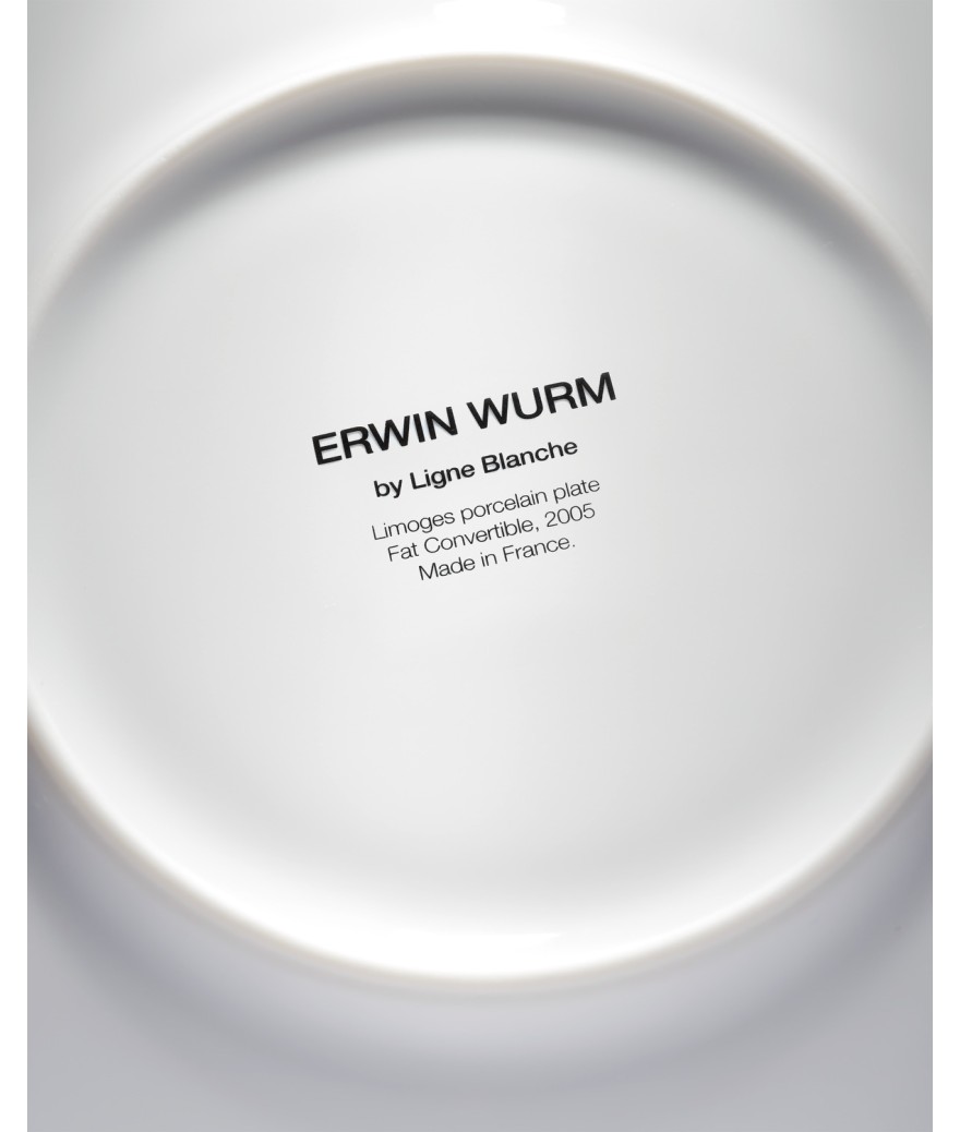 Ligne Blanche Paris Erwin WURM Assiette En Porcelaine "Fat Convertible"
