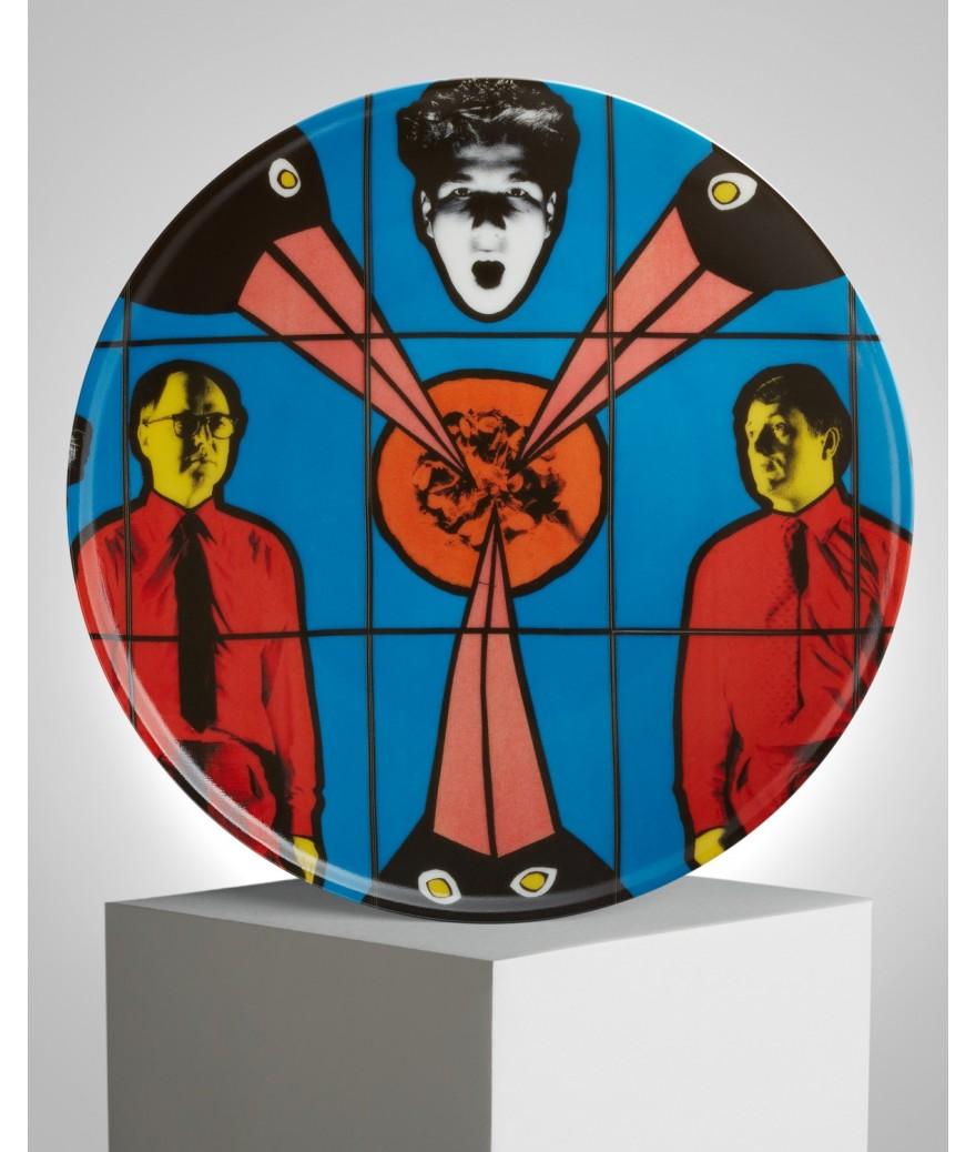 ligne blanche paris GILBERT & GEORGE Grande assiette en porcelaine ”Food from the believing world series”