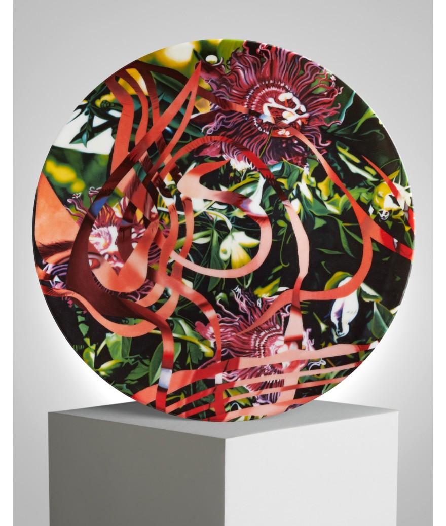 ligne blanche paris James ROSENQUIST Assiette en porcelaine "Passion Flowers"
