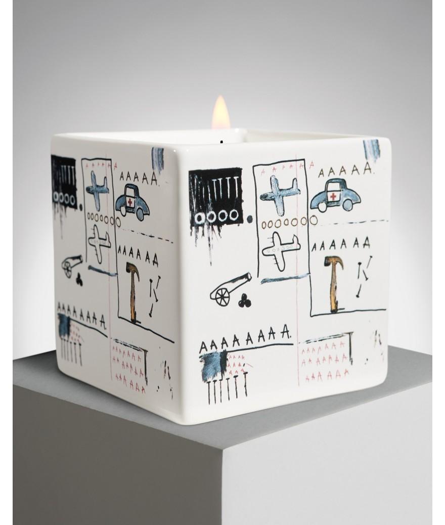 Ligne Blanche Paris Jean Michel BASQUIAT Bougie Parfumée Carrée ”AAA”
