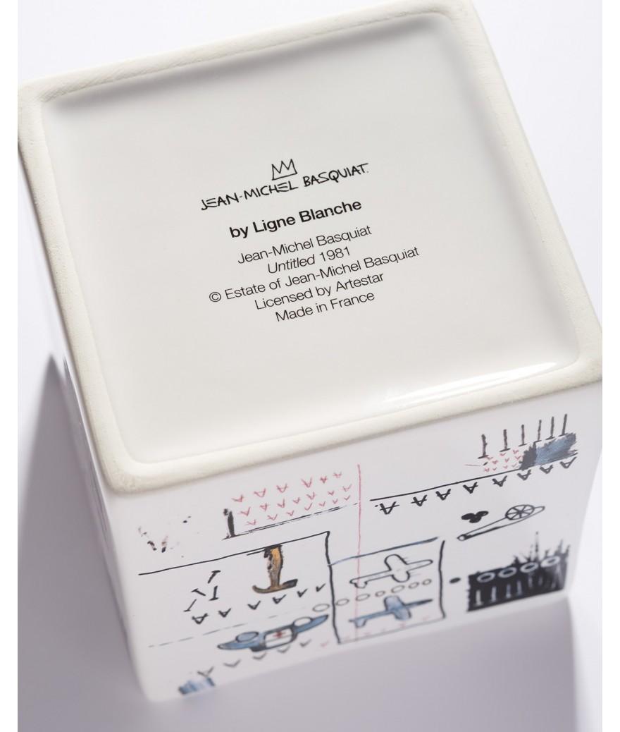 ligne blanche paris Jean Michel BASQUIAT Bougie parfumée carrée ”AAA”