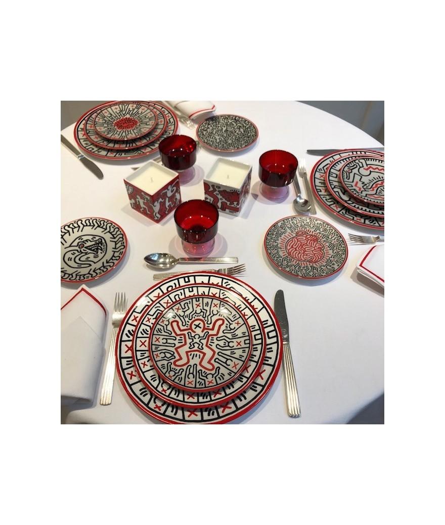 Ligne Blanche Paris Keith HARING Assiette En Porcelaine 1
