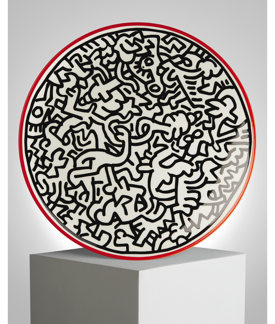 ligne blanche paris Keith HARING assiette en porcelaine ”Pattern” ligne blanche paris Keith HARING assiette en porcelaine ”Pattern”