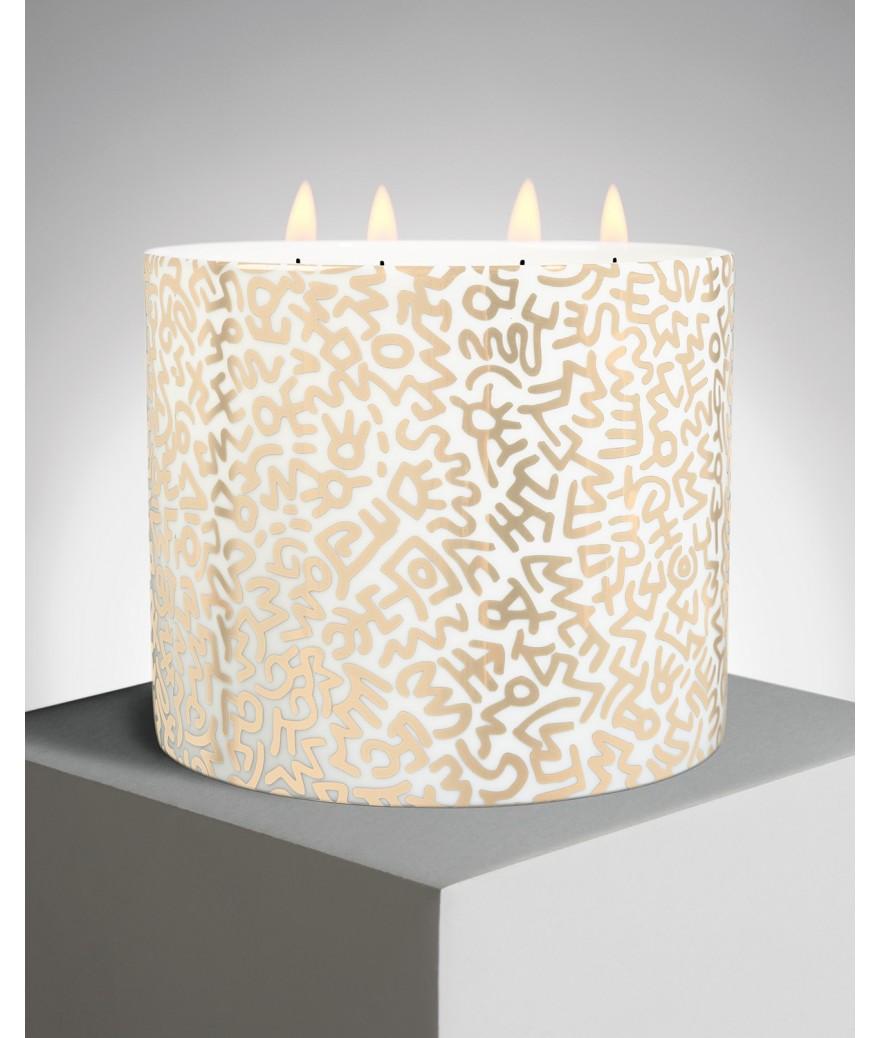 Ligne Blanche Paris Keith HARING Bougie Géante ”Gold Pattern”