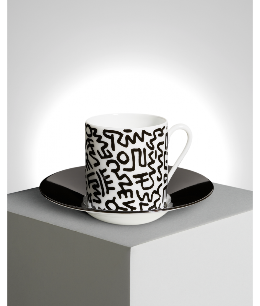 Ligne Blanche Paris Keith HARING Espresso Set ”Black Pattern”