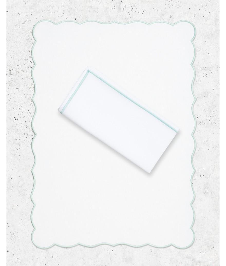 ligne blanche paris Set & serviette Lido Celadon ligne blanche paris Set & serviette Lido Celadon