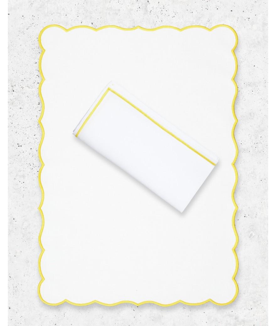 ligne blanche paris Set & serviette Lido Jaune ligne blanche paris Set & serviette Lido Jaune