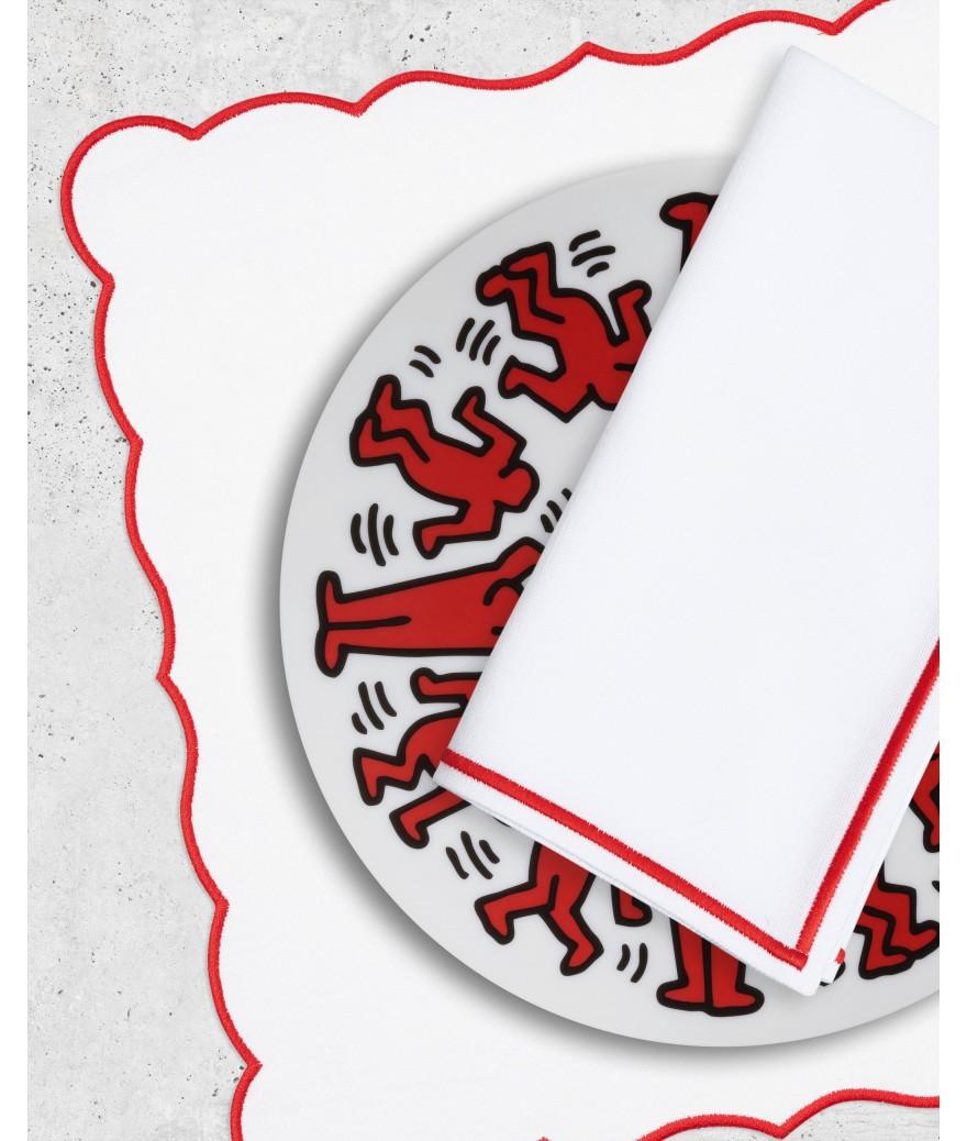 Ligne Blanche Paris Set & Serviette Lido Rouge