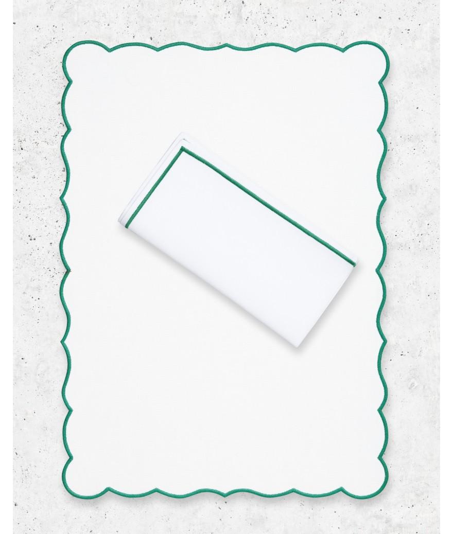 ligne blanche paris Set & serviette Lido Vert foncé ligne blanche paris Set & serviette Lido Vert foncé