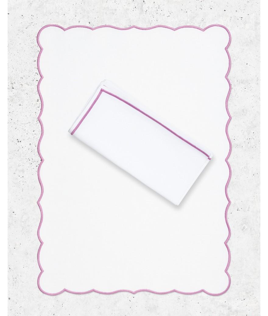 ligne blanche paris Set & serviette Lido Violet ligne blanche paris Set & serviette Lido Violet