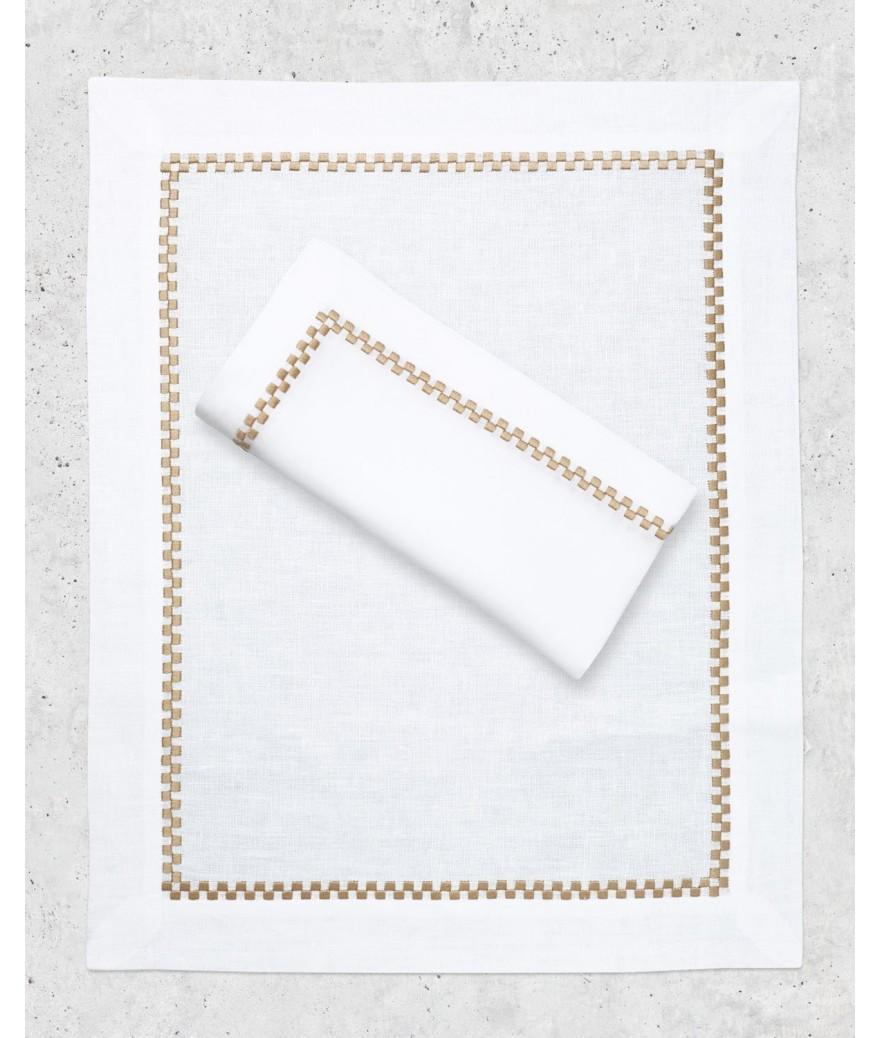 ligne blanche paris Set & serviette Ricamo Bronze