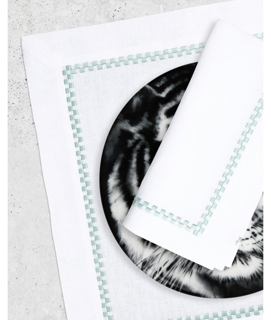 ligne blanche paris Set & serviette Ricamo Celadon ligne blanche paris Set & serviette Ricamo Celadon