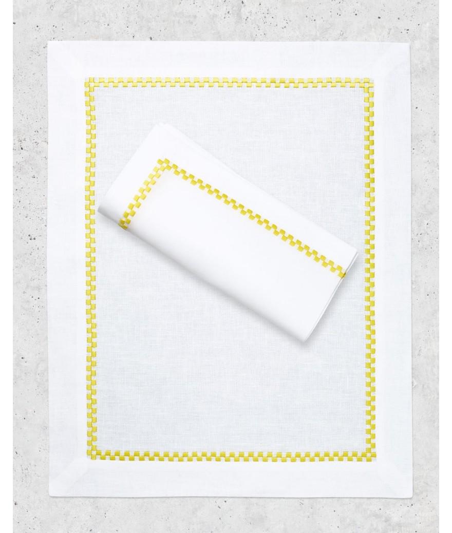 ligne blanche paris Set & serviette Ricamo Jaune