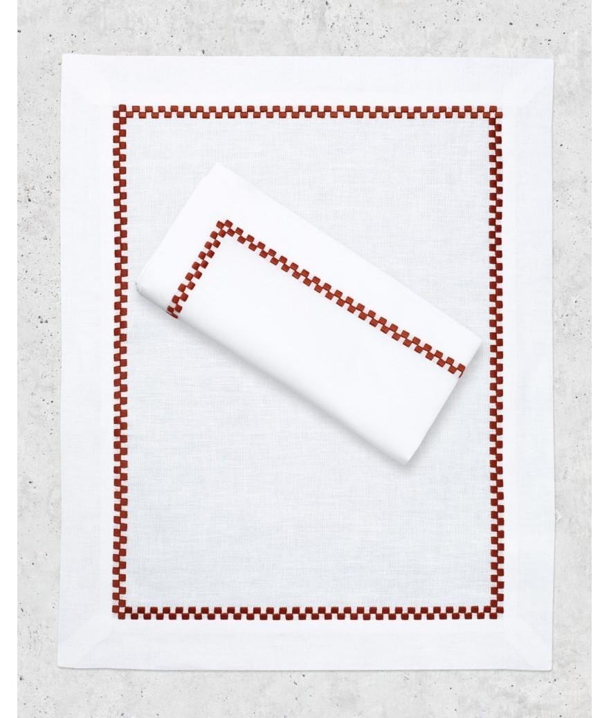 ligne blanche paris Set & serviette Ricamo Marron