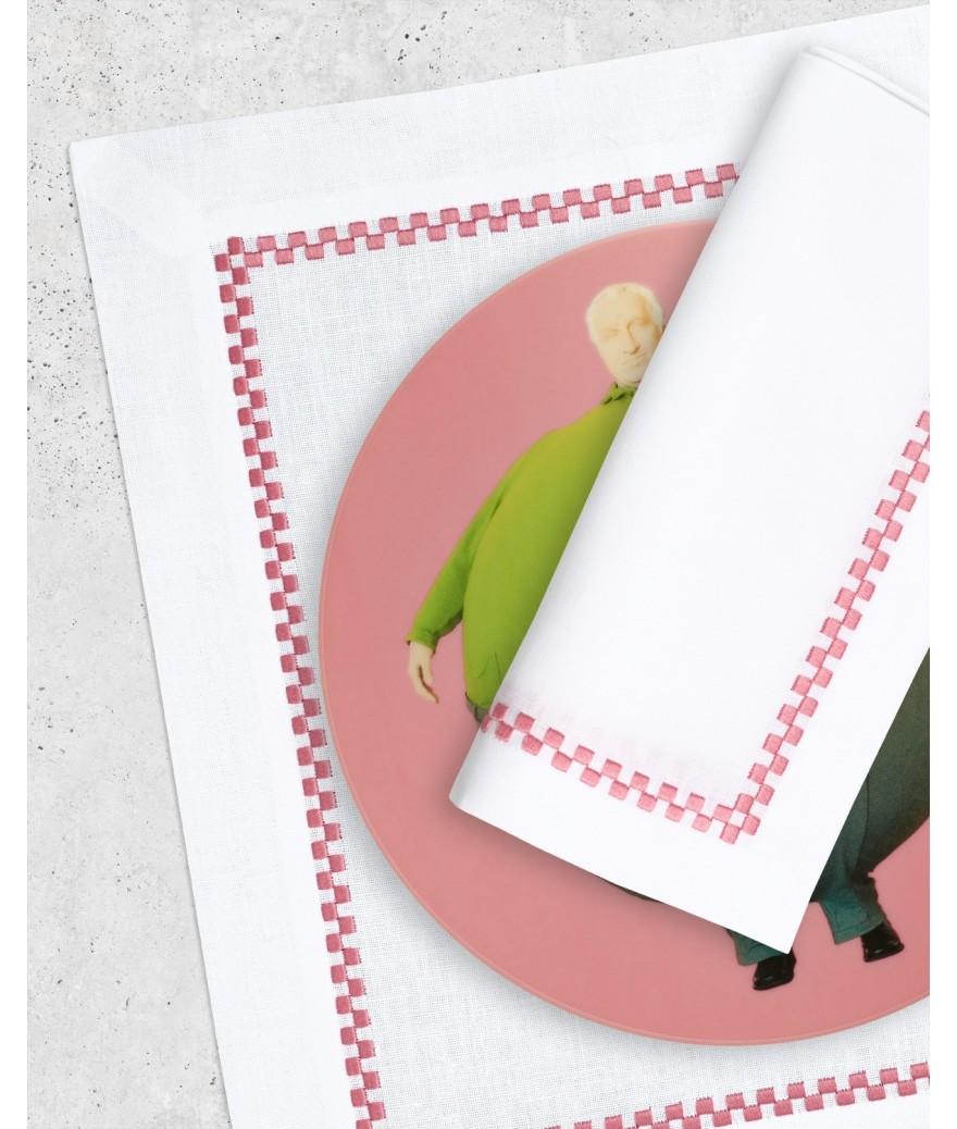 Ligne Blanche Paris Set & Serviette Ricamo Rose