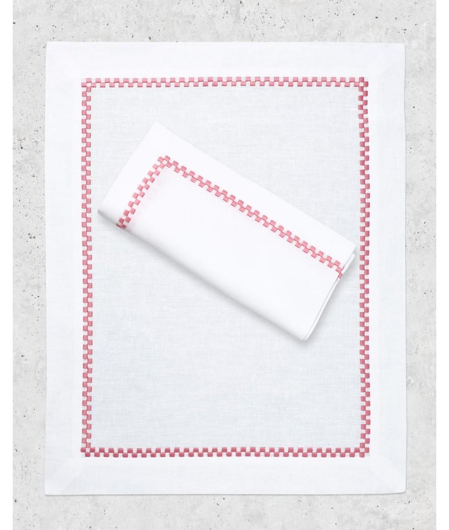 ligne blanche paris Set & serviette Ricamo Rose ligne blanche paris Set & serviette Ricamo Rose