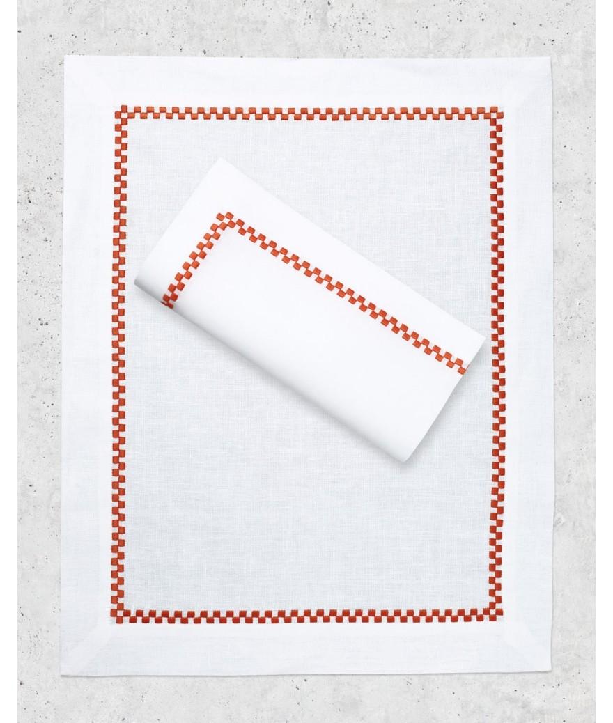 ligne blanche paris Set & serviette Ricamo Rouille ligne blanche paris Set & serviette Ricamo Rouille