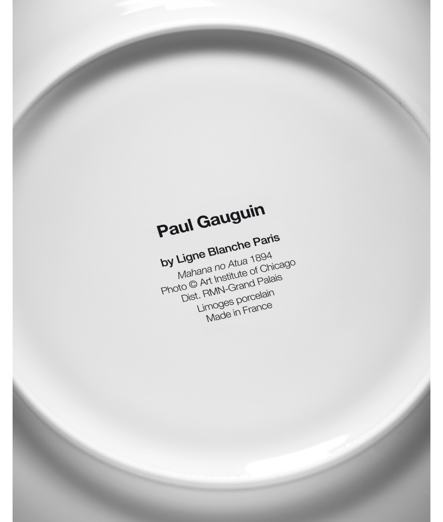 Ligne Blanche Paris Paul GAUGUIN Assiette En Porcelaine "Mahana No Atua"