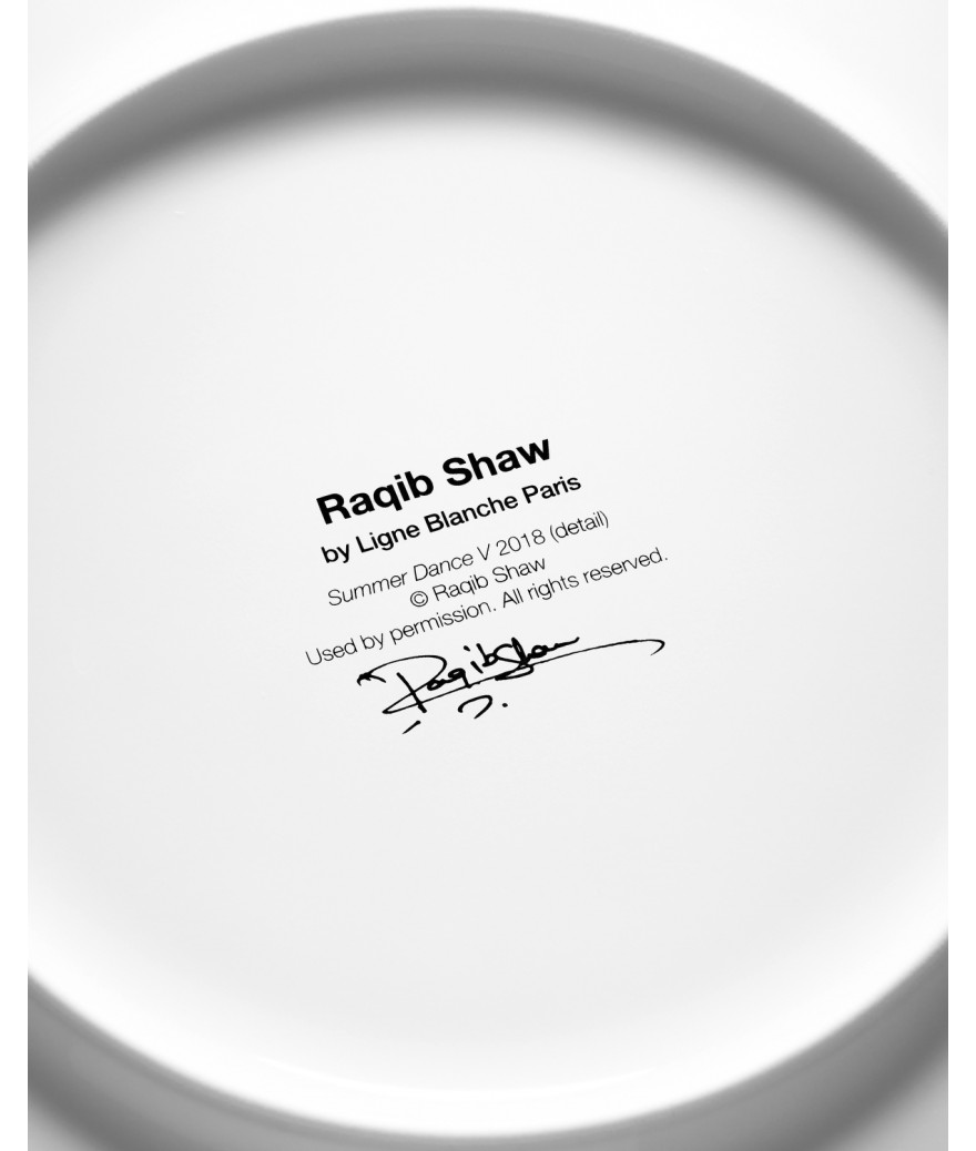 Ligne Blanche Paris Raqib SHAW Grande Assiette En Porcelaine "Summer Dance V"