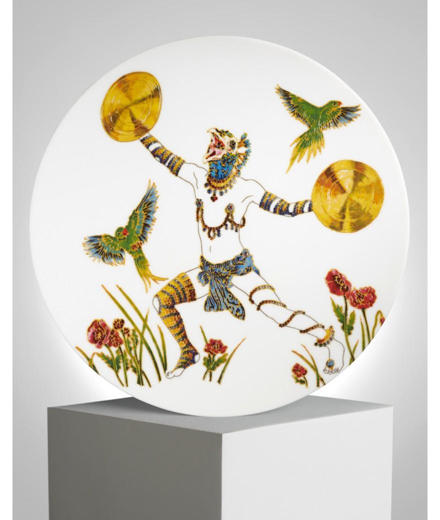 ligne blanche paris Raqib SHAW Grande assiette en porcelaine "Summer Dance V"