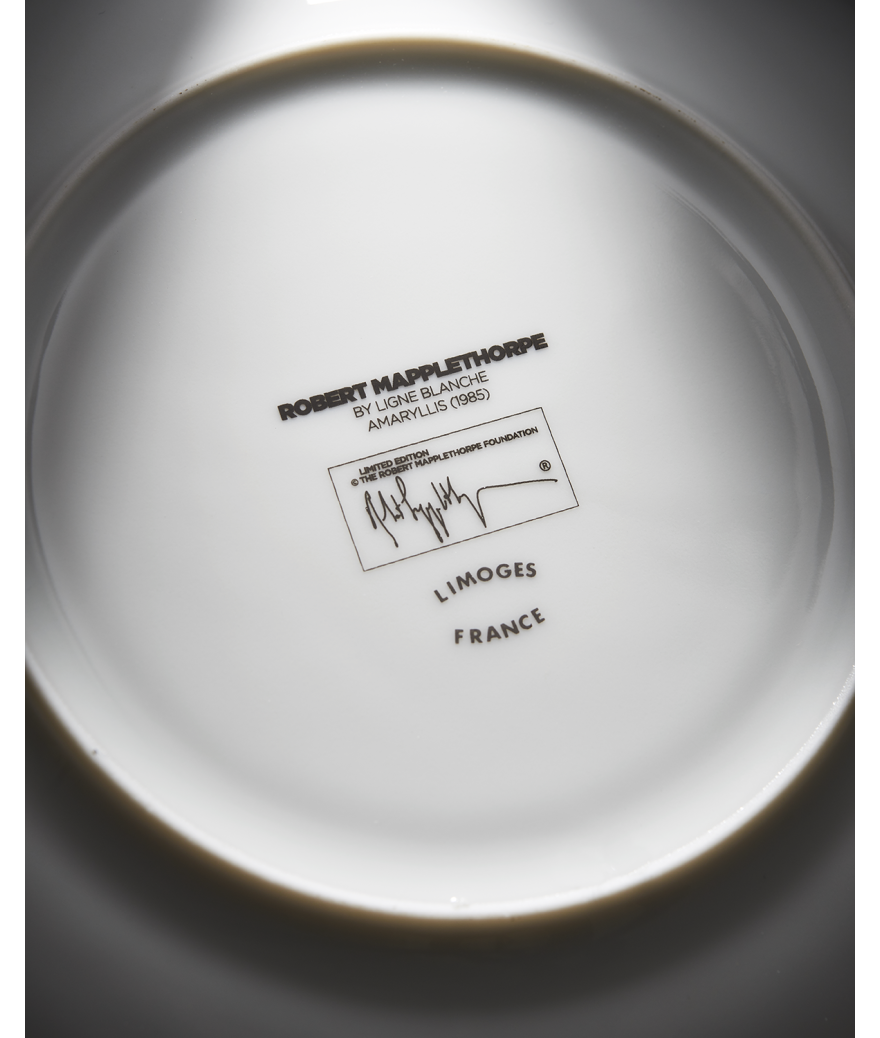 Ligne Blanche Paris Robert MAPPLETHORPE Assiette "Amaryllis Rose"
