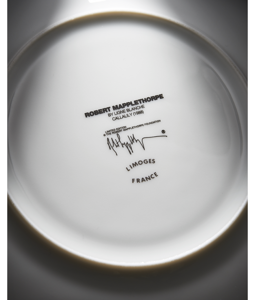 Ligne Blanche Paris Robert MAPPLETHORPE Assiette ”Arum”