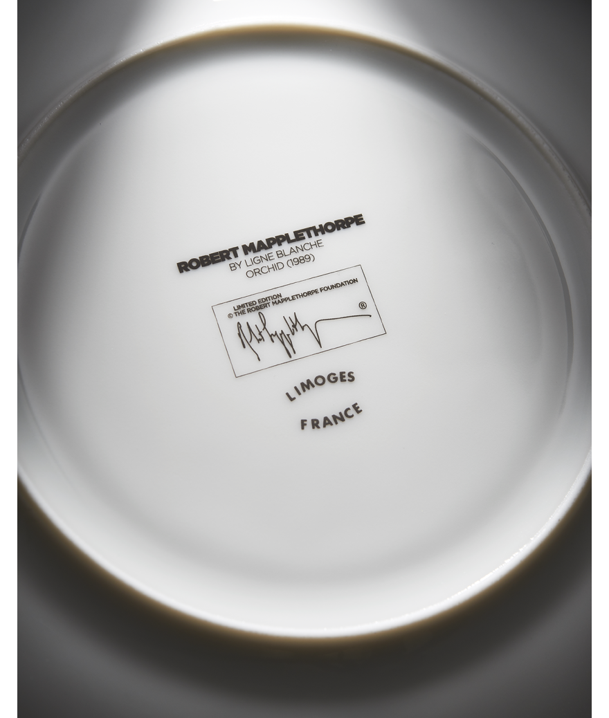 Ligne Blanche Paris Robert MAPPLETHORPE Assiette"Orchidée En Couleur"