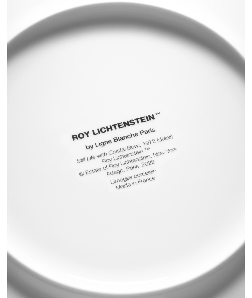 Ligne Blanche Paris Roy LICHTENSTEIN Assiette En Porcelaine "Still Life With Crystal Bowl"