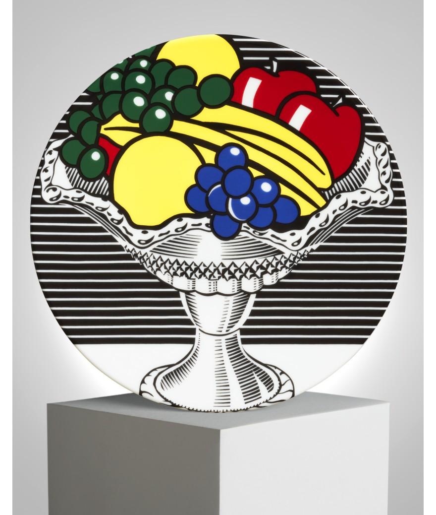 ligne blanche paris Roy LICHTENSTEIN Assiette en porcelaine "Still Life with Crystal Bowl"