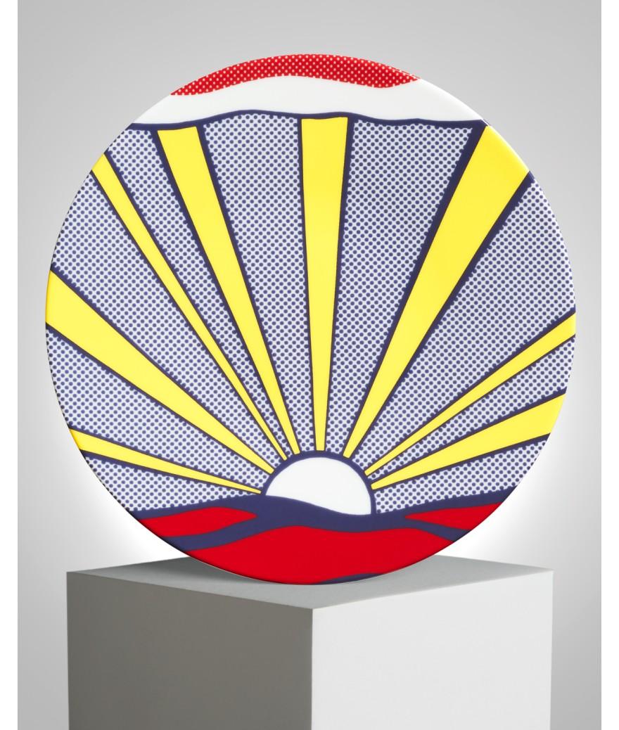 ligne blanche paris Roy LICHTENSTEIN Assiette en porcelaine "Sunrise"