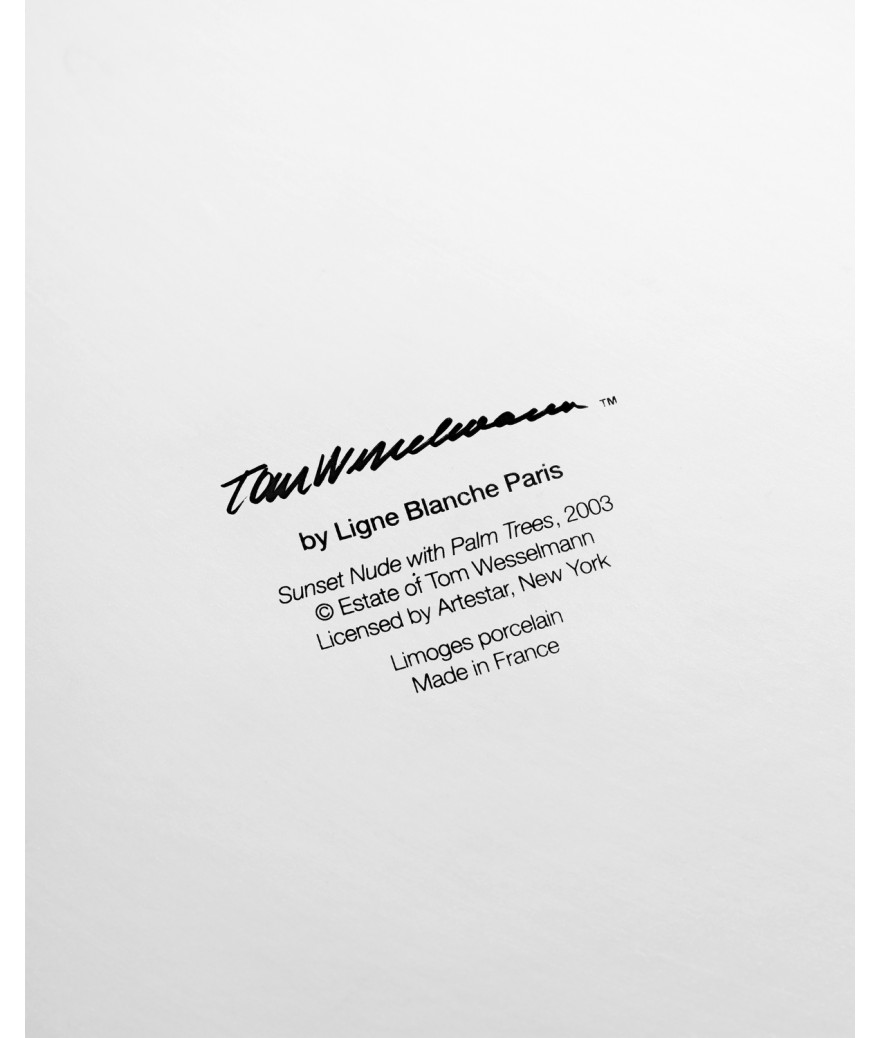 Ligne Blanche Paris Tom WESSELMANN Bougie Géante "Sunset Nude With Palm Trees"