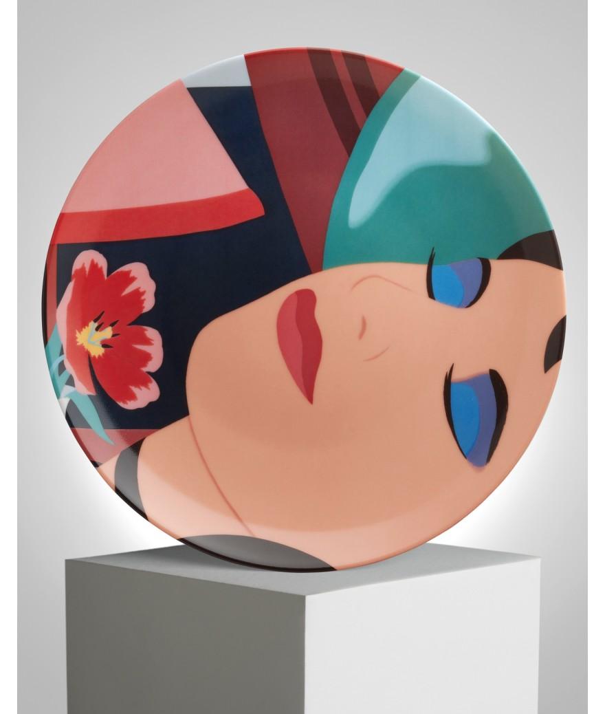 ligne blanche paris Tom WESSELMANN Grande assiette en porcelaine "Cynthia in the Bedroom"