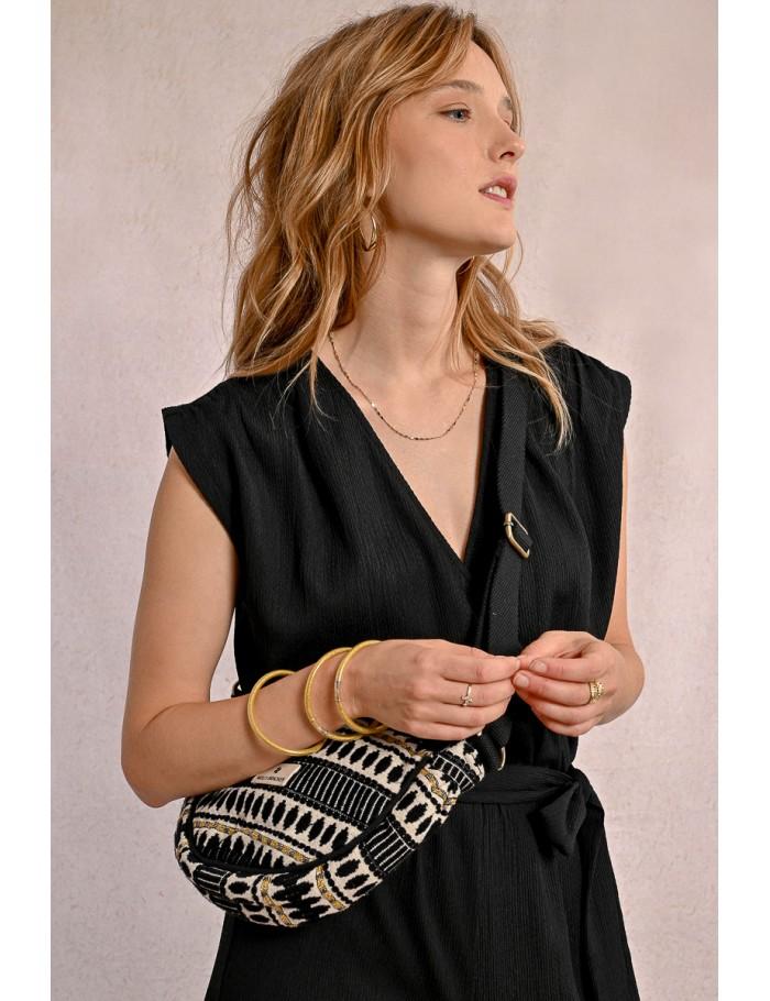 Lili Sidonio X Molly Bracken Banane à Imprimé Ethnique BEIGE