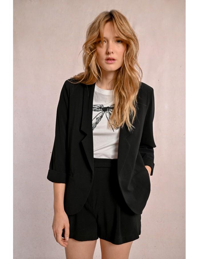Lili Sidonio X Molly Bracken Blazer à Manches 3/4 BLACK
