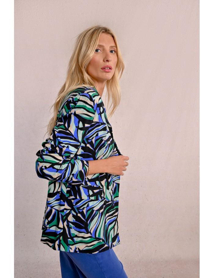 Lili Sidonio X Molly Bracken Blazer Droit à Imprimé BLACK MELISSA