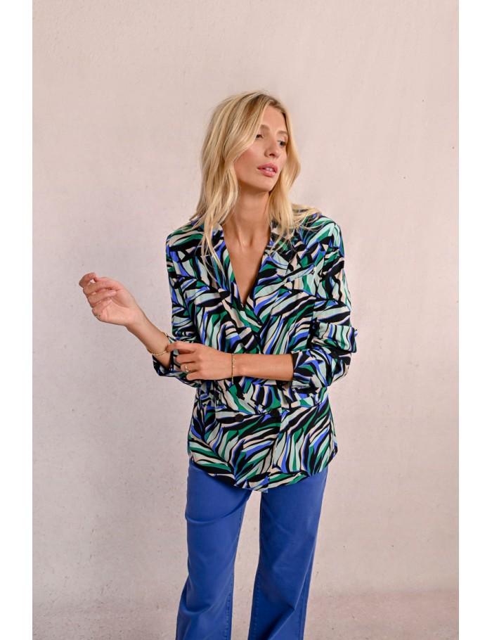 Lili Sidonio X Molly Bracken Blazer Droit à Imprimé BLACK MELISSA