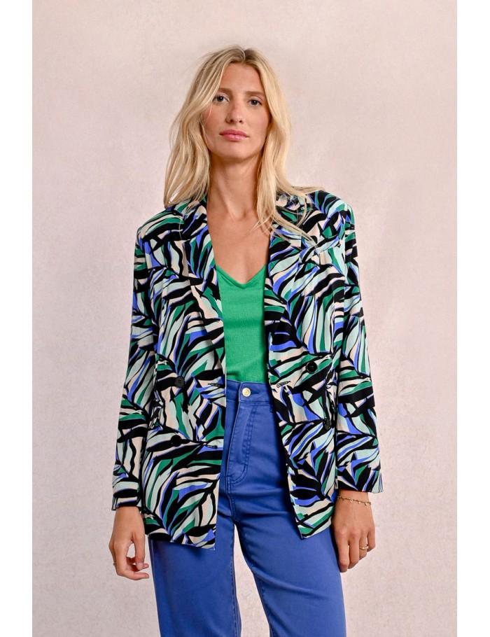 Lili Sidonio X Molly Bracken Blazer Droit à Imprimé BLACK MELISSA