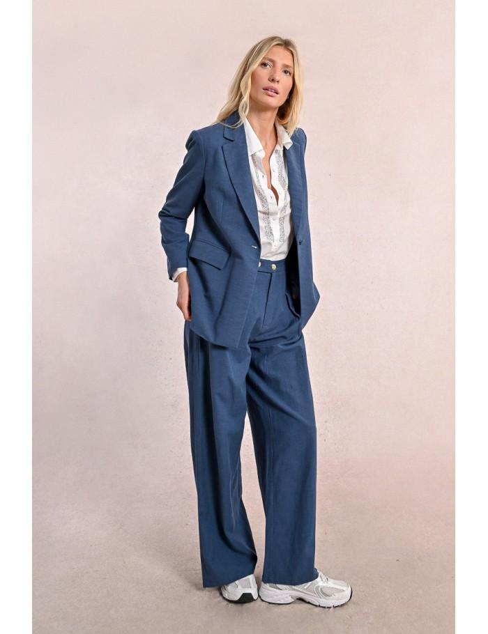 Lili Sidonio X Molly Bracken Blazer Droit NAVY BLUE