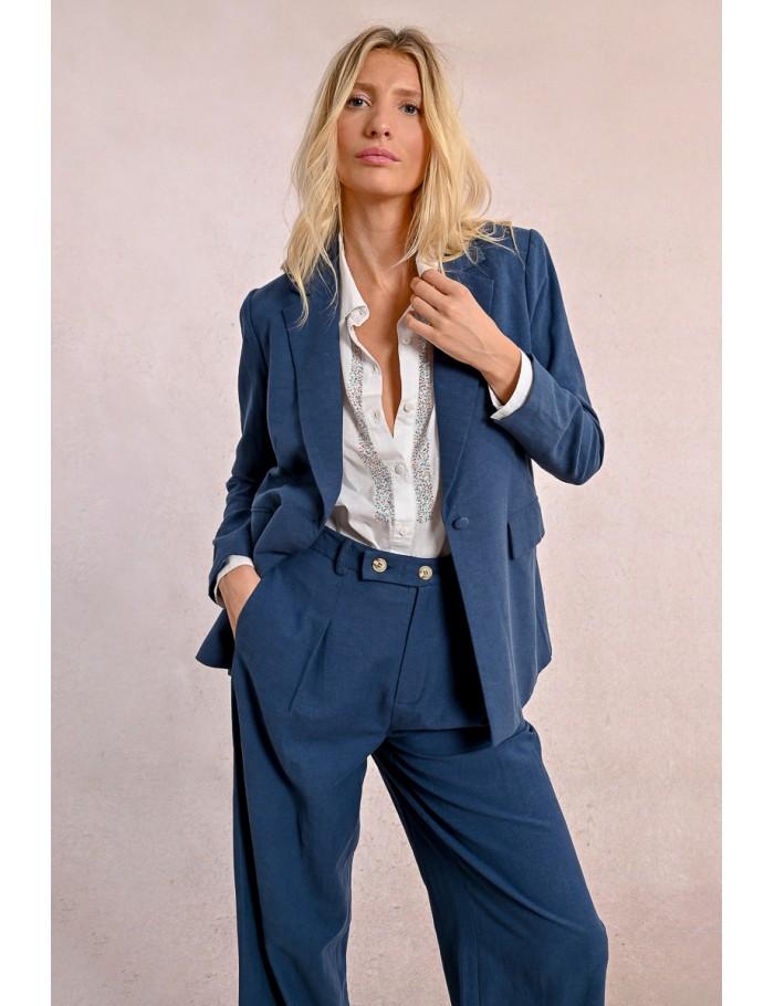 lili sidonio x molly bracken Blazer droit NAVY BLUE lili sidonio x molly bracken Blazer droit NAVY BLUE