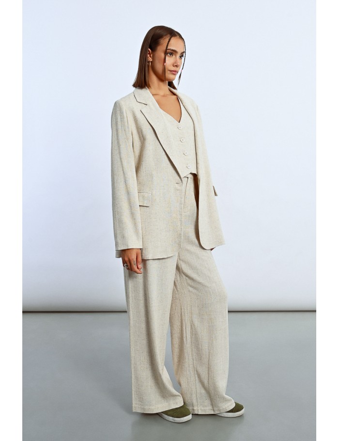 Lili Sidonio X Molly Bracken Blazer En Lin LIGHT BEIGE