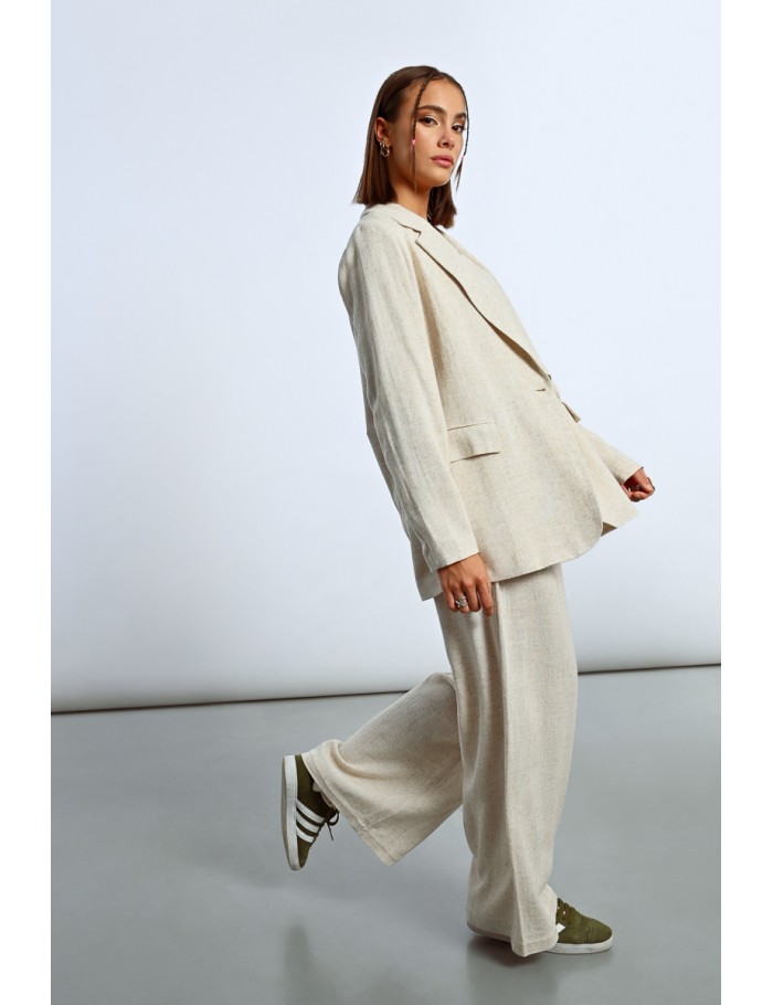 lili sidonio x molly bracken Blazer en lin LIGHT BEIGE