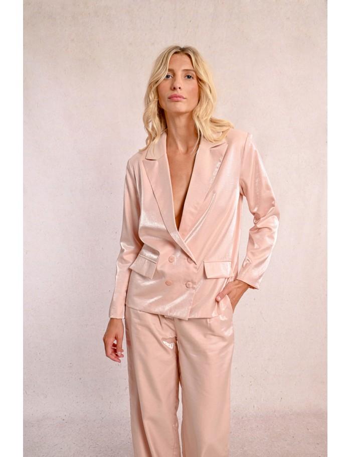 Lili Sidonio X Molly Bracken Blazer Satiné LIGHT PINK