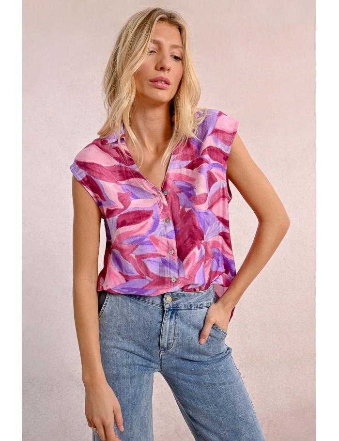 Lili Sidonio X Molly Bracken Blouse Courte PINK POEMA