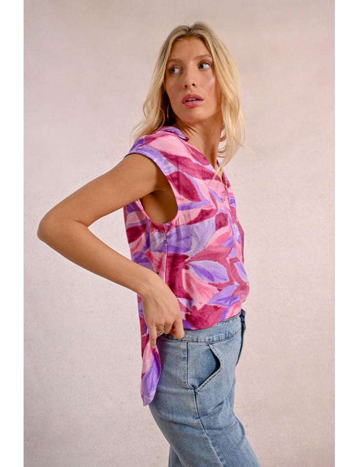 Lili Sidonio X Molly Bracken Blouse Courte PINK POEMA