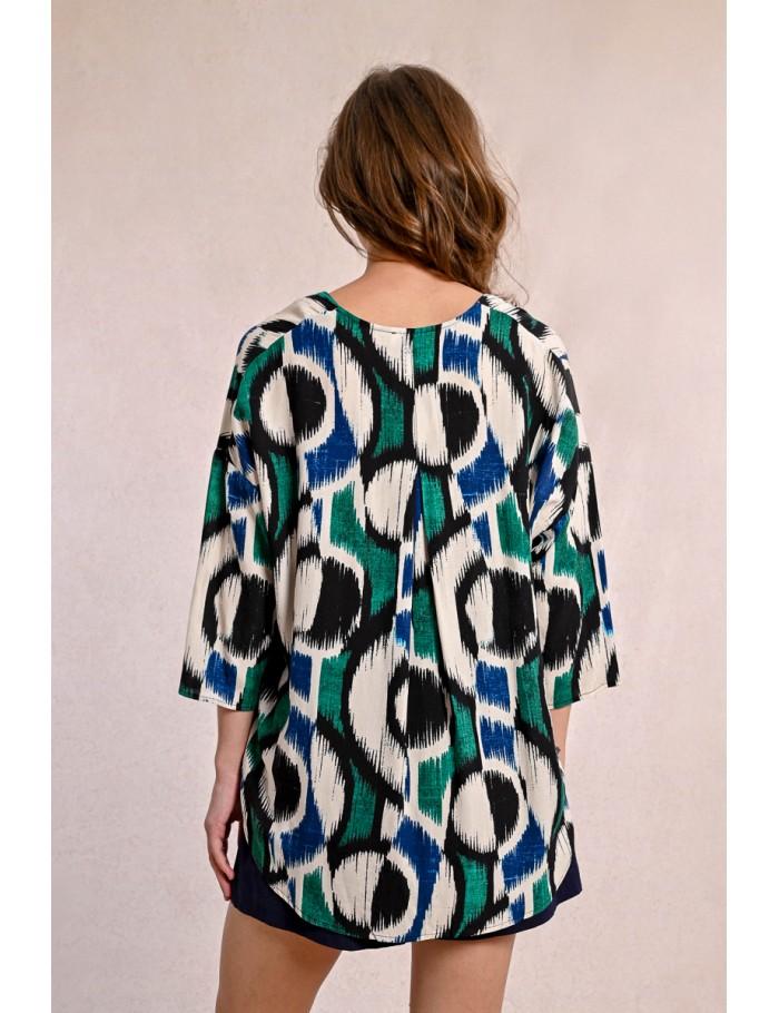 Lili Sidonio X Molly Bracken Blouse Oversize Imprimée MULTICO CHARLIZE