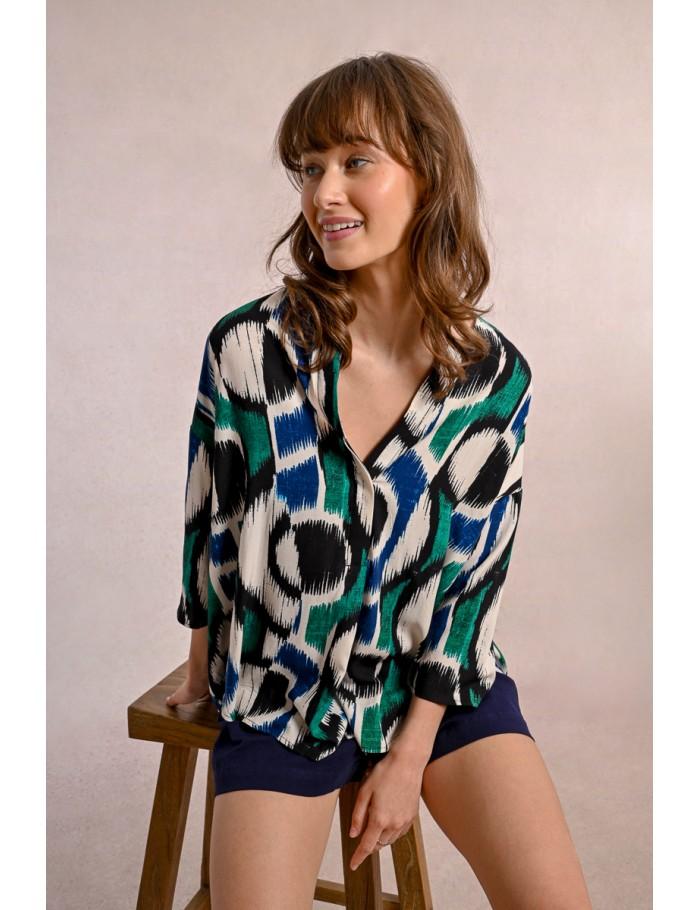 Lili Sidonio X Molly Bracken Blouse Oversize Imprimée MULTICO CHARLIZE