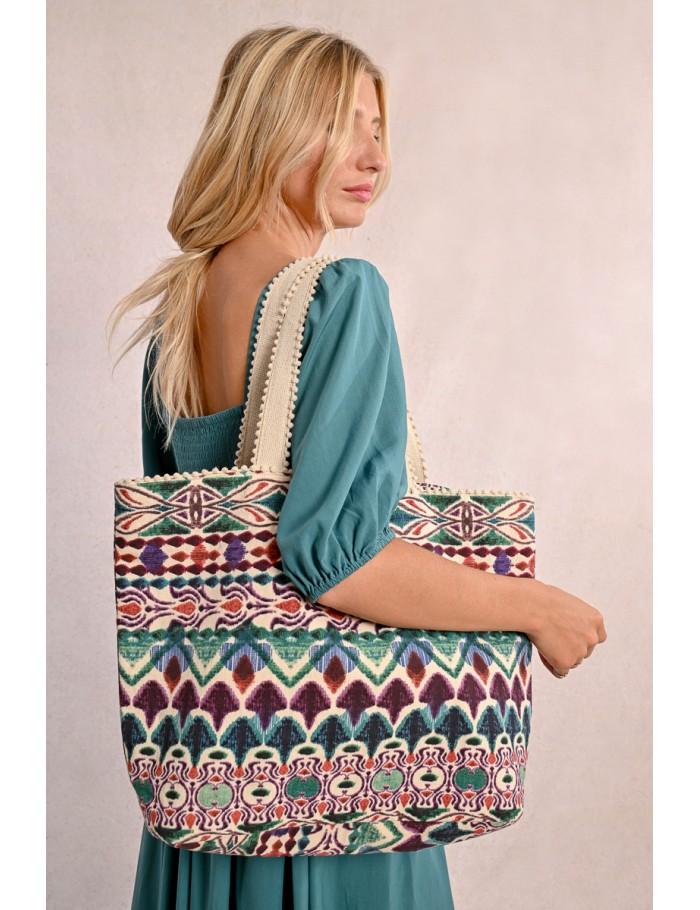 Lili Sidonio X Molly Bracken Cabas Imprimé Ethnique MULTICO ELEA