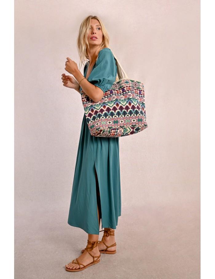 lili sidonio x molly bracken Cabas imprimé ethnique MULTICO ELEA