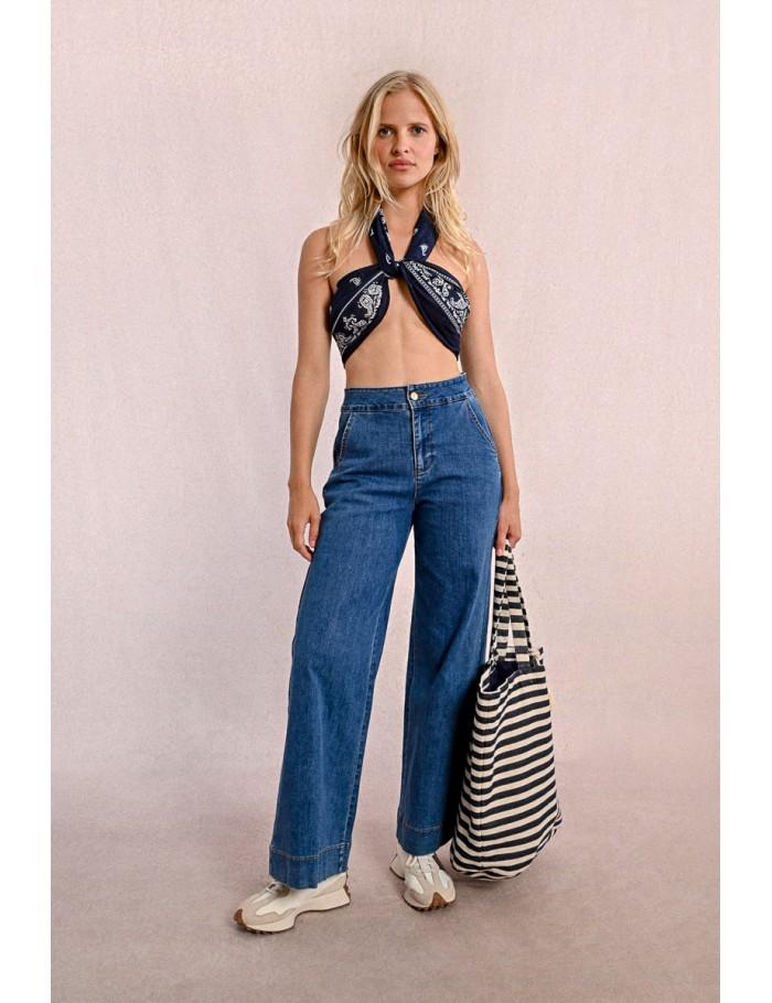 Lili Sidonio X Molly Bracken Cabas Tressé à Rayures ÉCRU