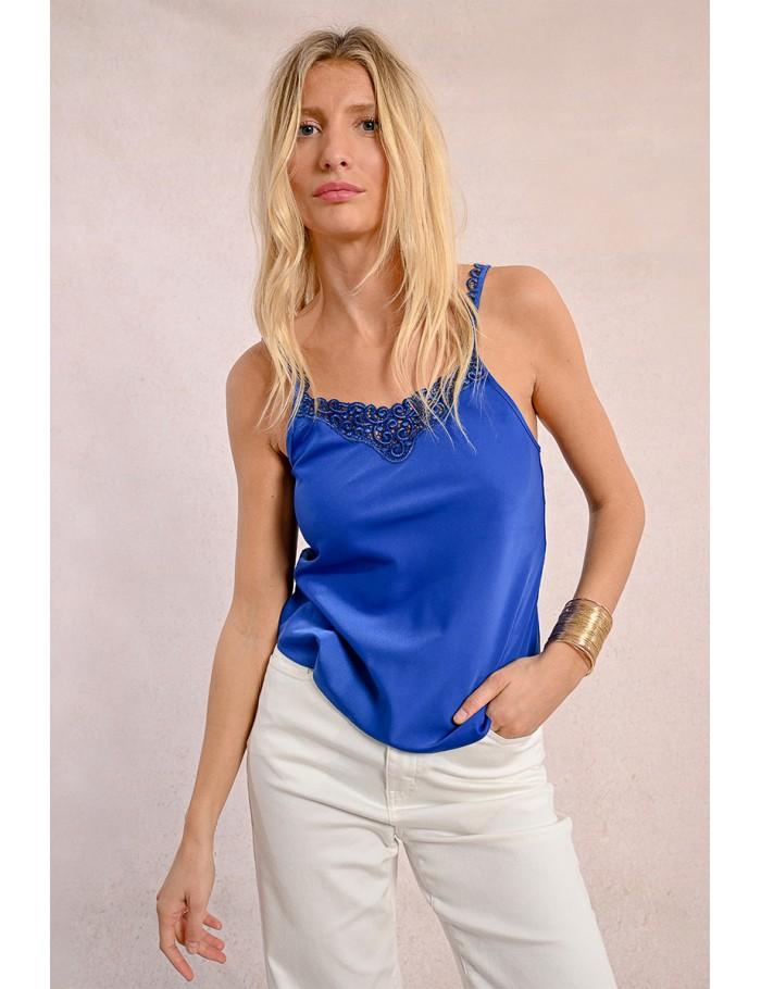 Lili Sidonio X Molly Bracken Caraco Avec Détails En Dentelle COBALT BLUE